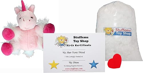 Haz tu propio kit de unicornio rosa muy suave de 8 pulgadas, no requiere costura