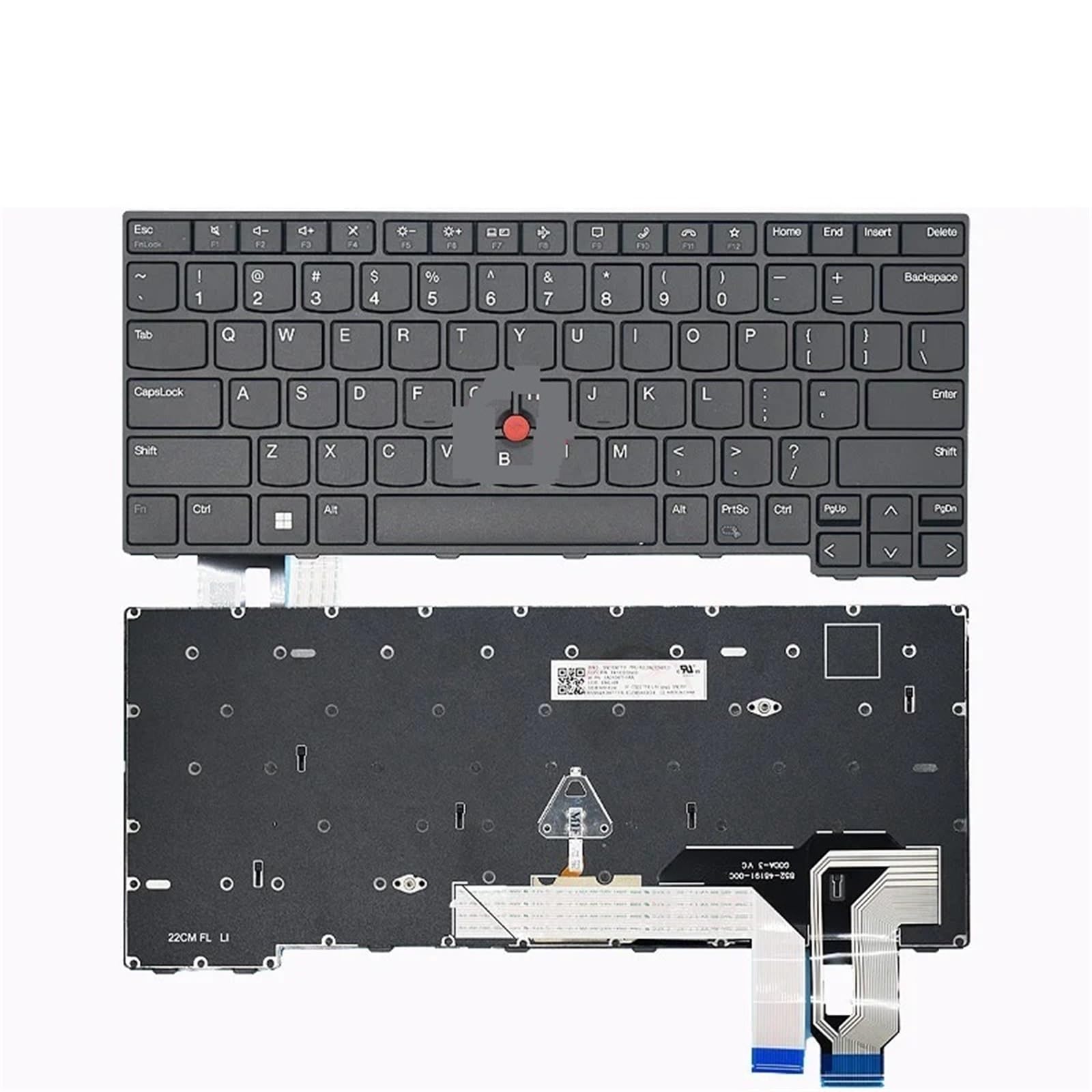 Clavier Russe ThinkPad T14 rétroéclairé avec double système de visibilité - 3