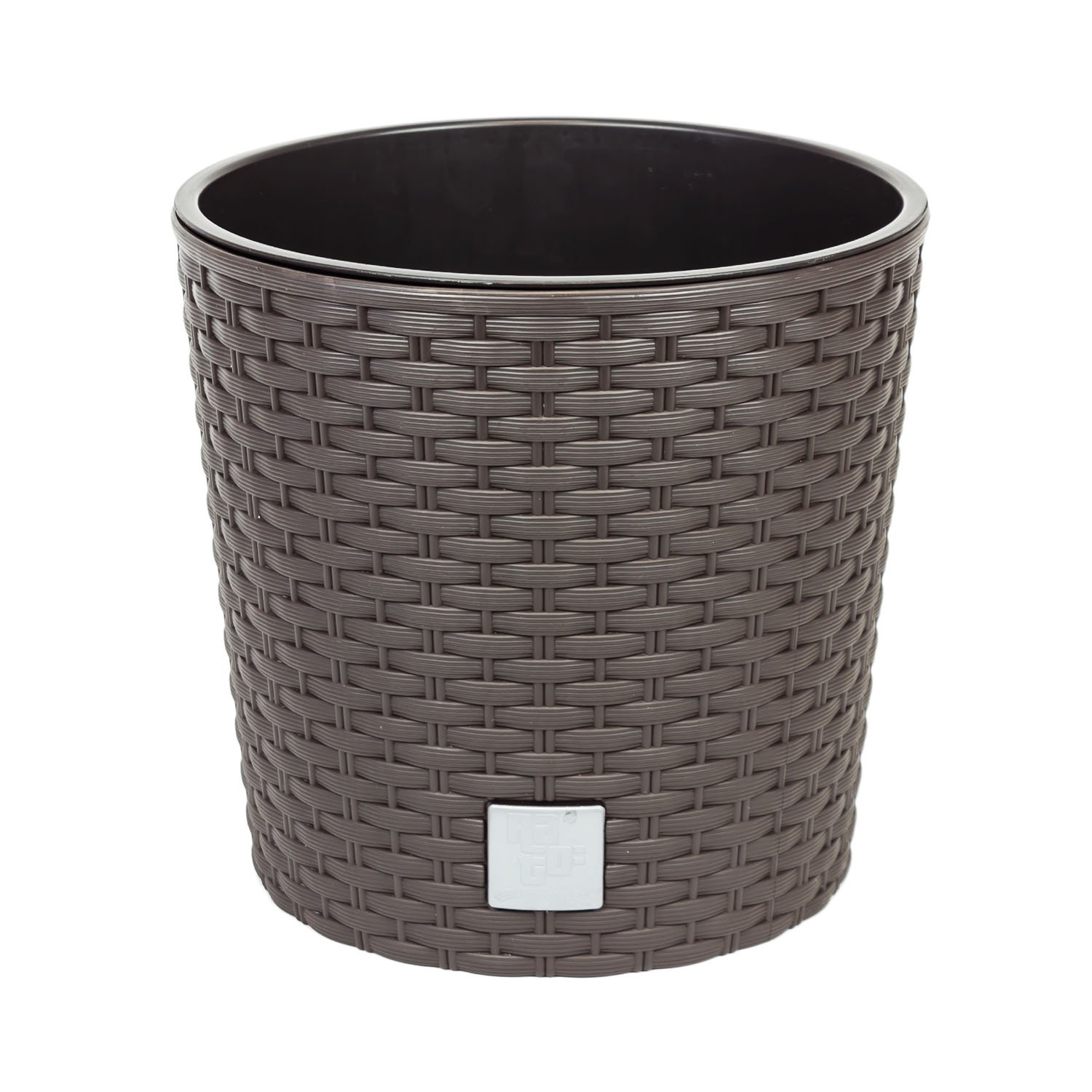 Vaso RATO Round 200, con inserto, marrone scuro
