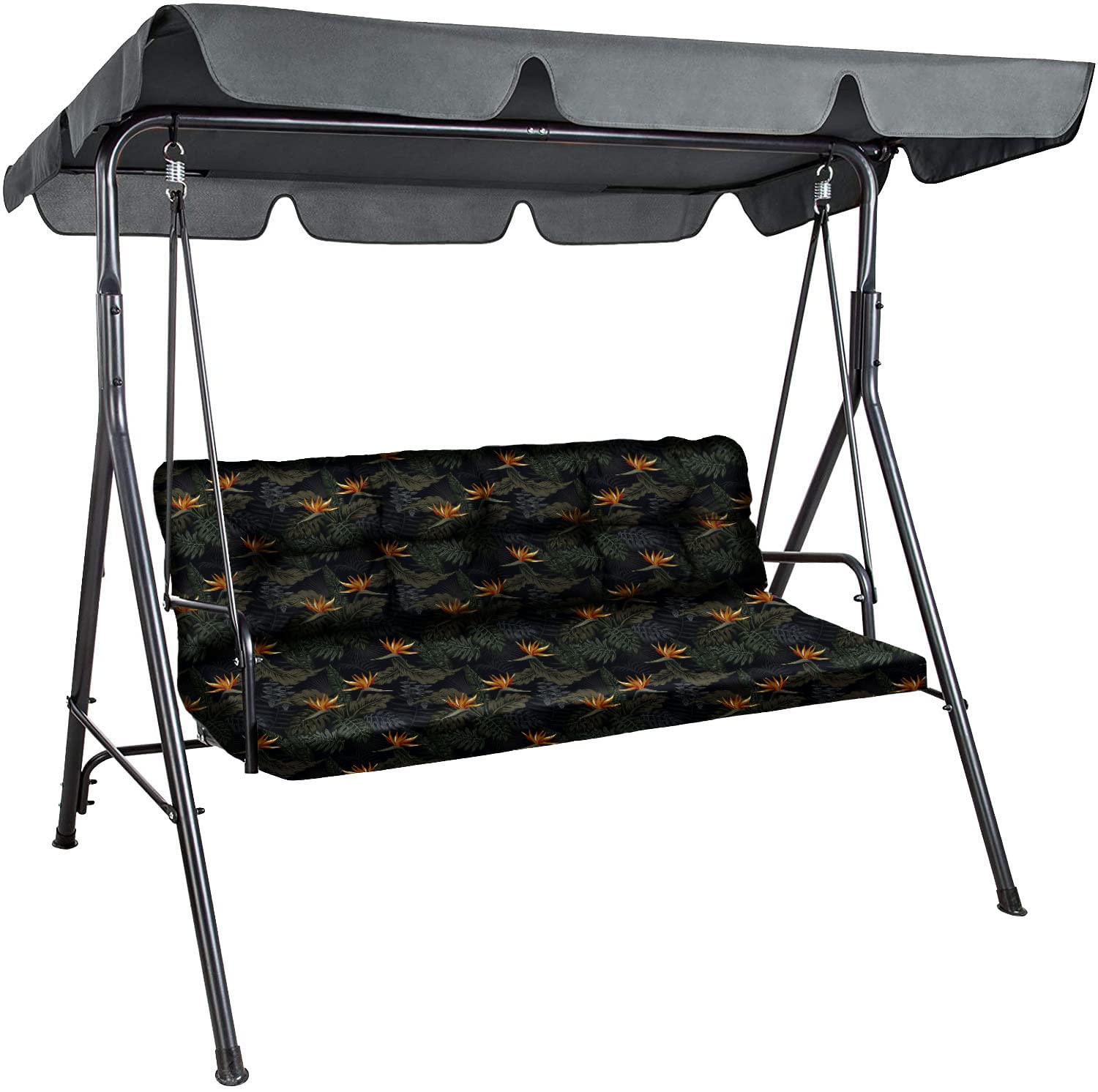 Ferocity Cuscino per panca da giardino, impermeabile, 185x50x50 cm, per mobili da giardino, per pallet, per esterni e patio, con schienale, Palma luminosa [133