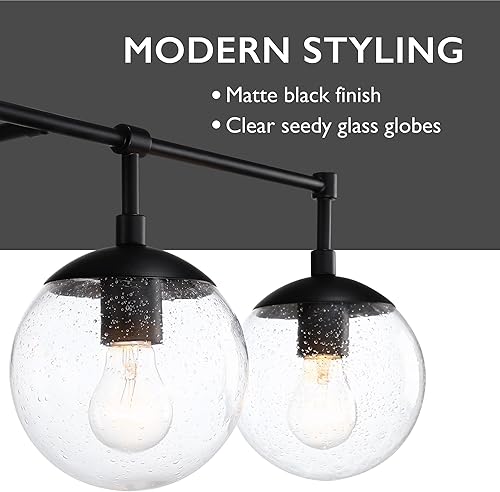 Miniatura 10 de Design House 589572 Gracelyn - Lámpara de tocador para baño, color negro, 4 luces