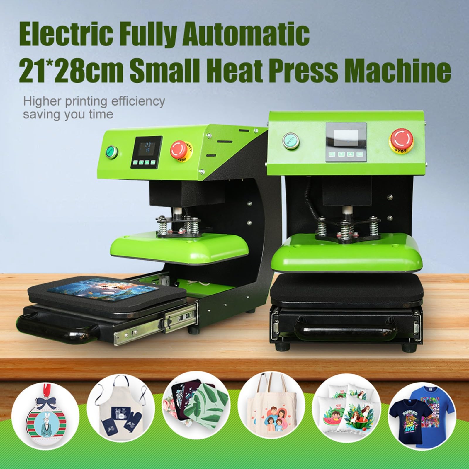 Prensa Térmica Automática 21X28 cm con Bandeja Deslizante Máquina de Sublimación con Liberación Automática Se Calienta Rápido Calienta Máquina de Transferencia de Calor para Camisetas A