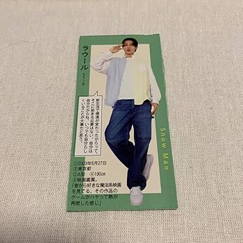 Amazon.co.jp: SnowMan データカード デタカ 厚紙 スノーマン 雑誌