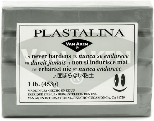 Plastalina Modeling Clay - Gray, 1 lb, Modeling Clay