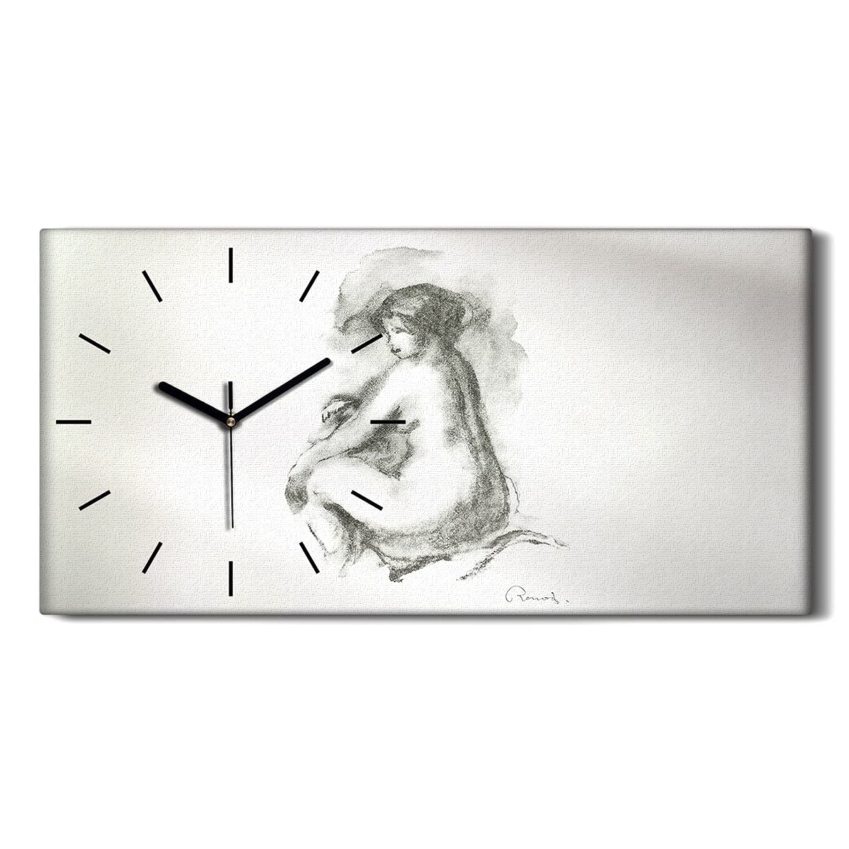 Ne pas tic tac en silence avec l'Horloge sur Toile Dessin des Femmes 60x30