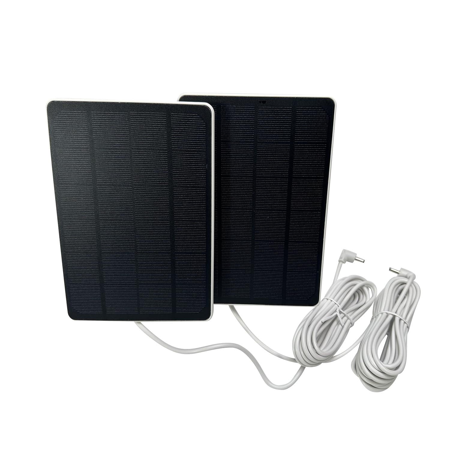 Solar Panel for Ring Camera, 3W Solar Charger Compatible with Ring Spotlight Cam & Stick Up Cam, Outdoor Camera Power Supply with 10FT DC Barrel Plug and USB-C Adapter, White, 2 Pack-image-27