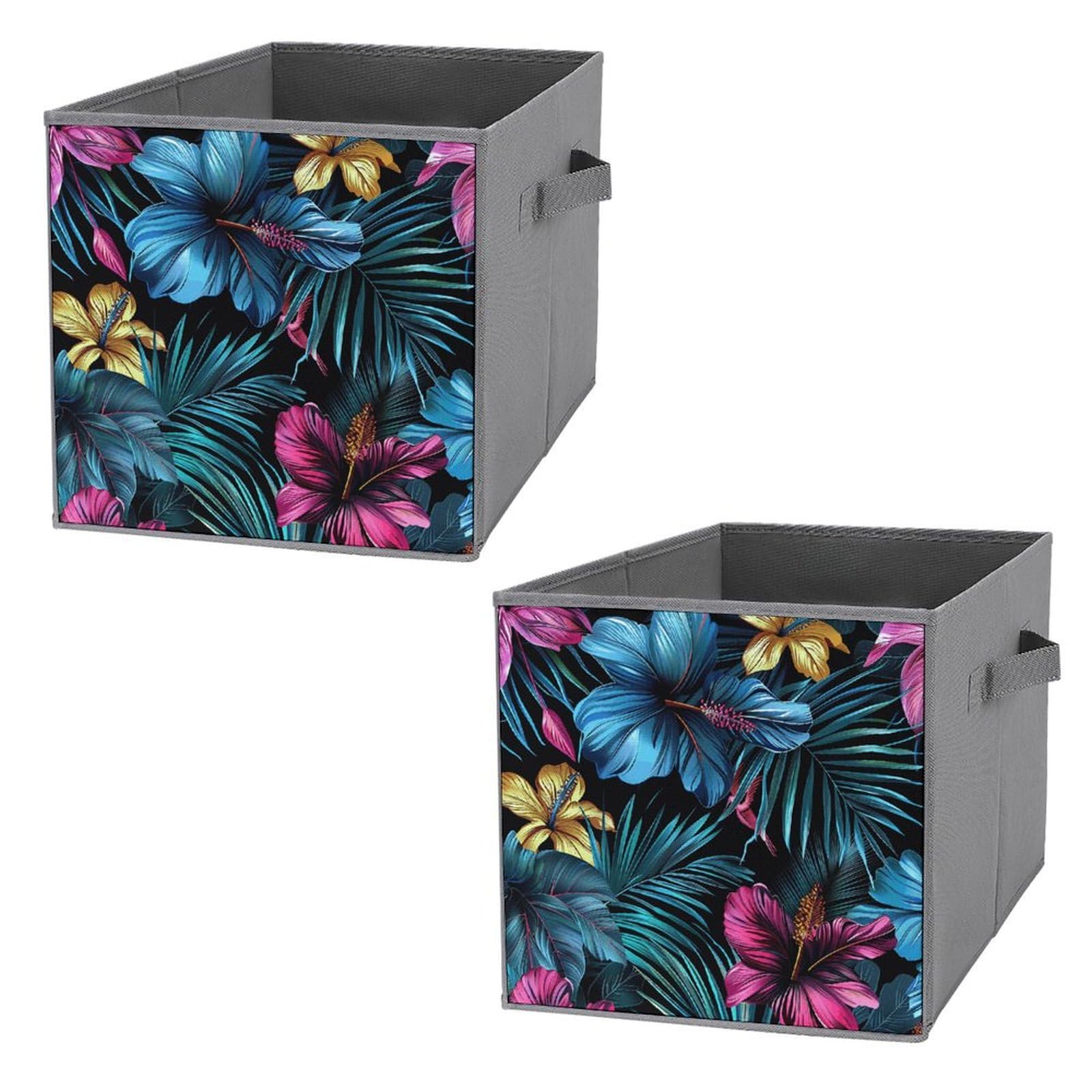 Bac de rangement pliable avec poignées paniers tissu linge