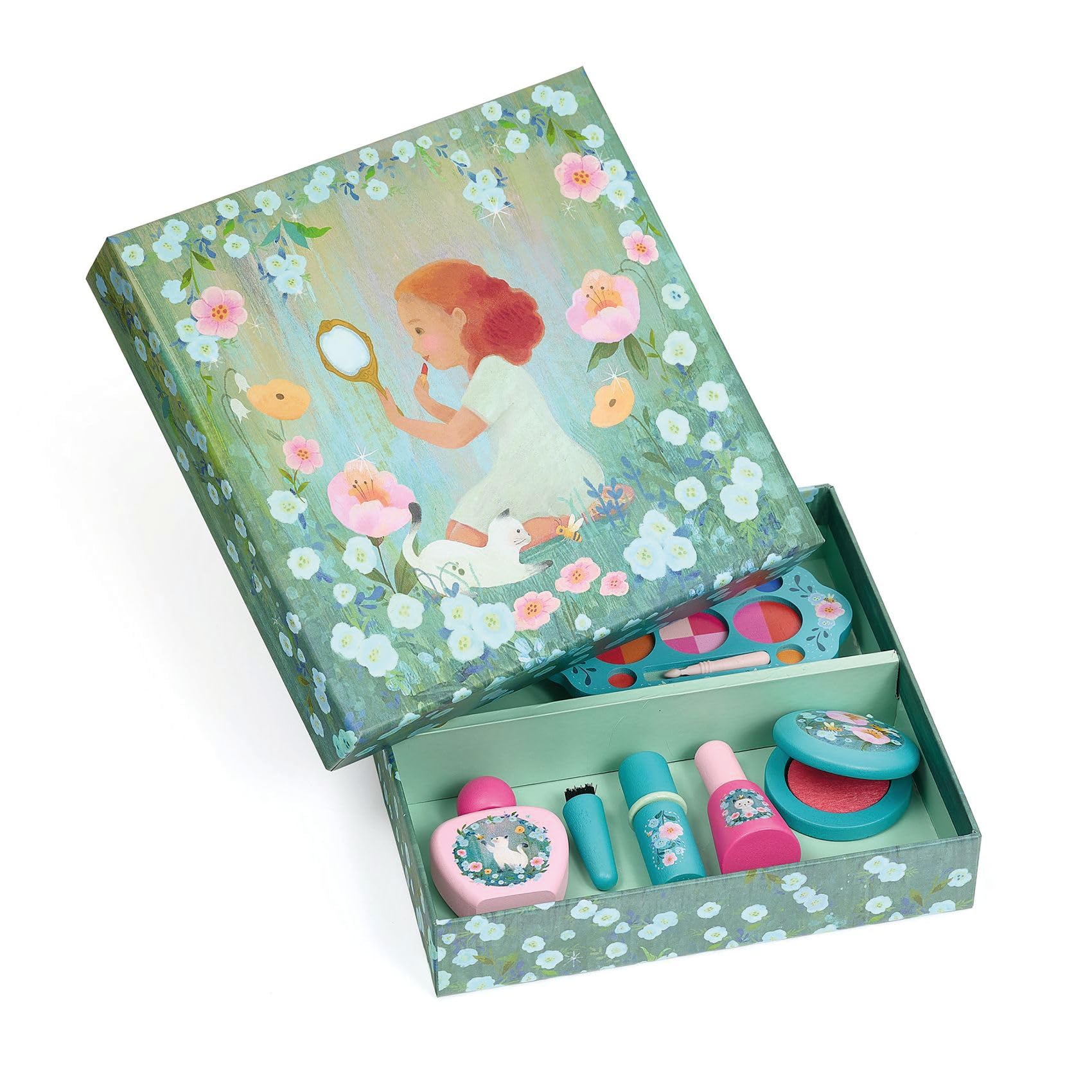 Djeco Juego de maquillaje Kendra - FSC 100% juguete sostenible.