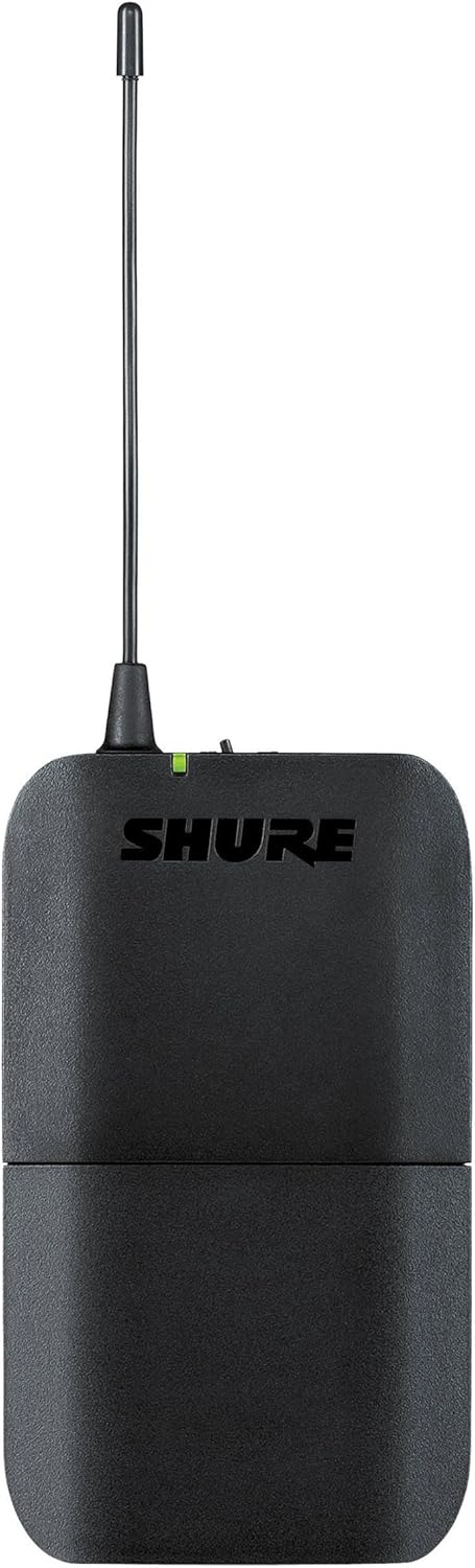 Shure BLX1 Wireless Bodypack Transmitter with On/Off Switch, Adjustable Gain Control, TQG Connector - for use with BLX Wireless Microphone Systems (Receiver Sold Separately) | H8 Band