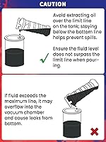Vista 6 de Bomba extractora de aceite 7L Cambiador de aceite manual Evacuador de líquido de vacío Extractor para fluidos automotrices Evacuación al vacío