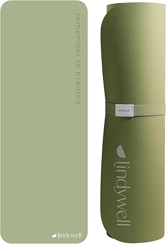 Lindywell Alfombrilla de pilates nuestra esterilla de yoga antideslizante es de 0.394 in de grosor, 6 pies de largo y 26 pulgadas de ancho, lo que disponible en Yaxa Colombia