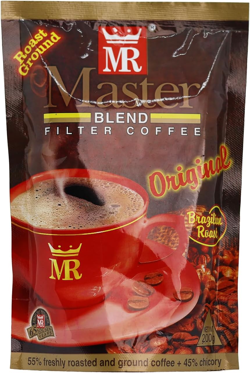 Master Blend Brazilian Roast Coffee - 200g Pouches (Pack of 2, Total 400g)