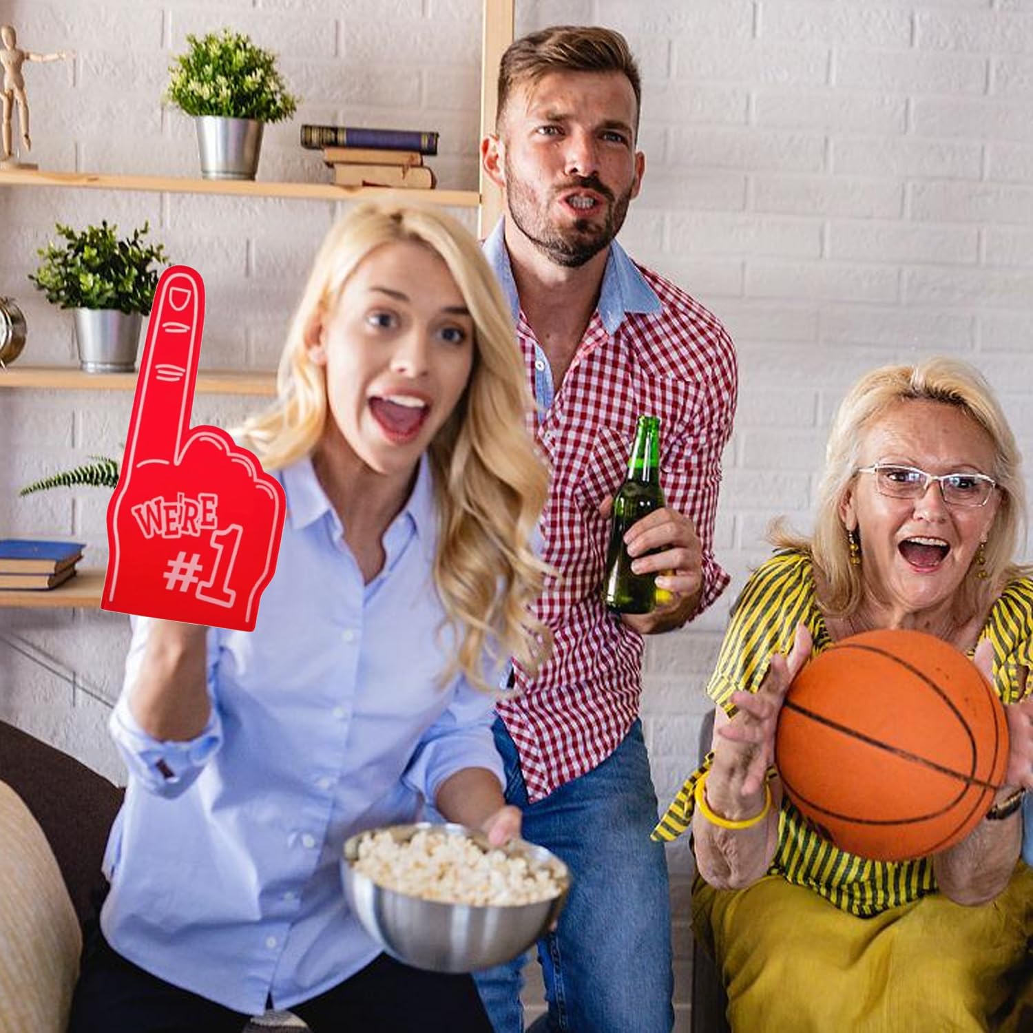 2PCS Foam Finger, Gladiator Foam Hand Finger for Sports Events & Costumes, Reusable Foam Hands for Fans Cheerleading - Image 4