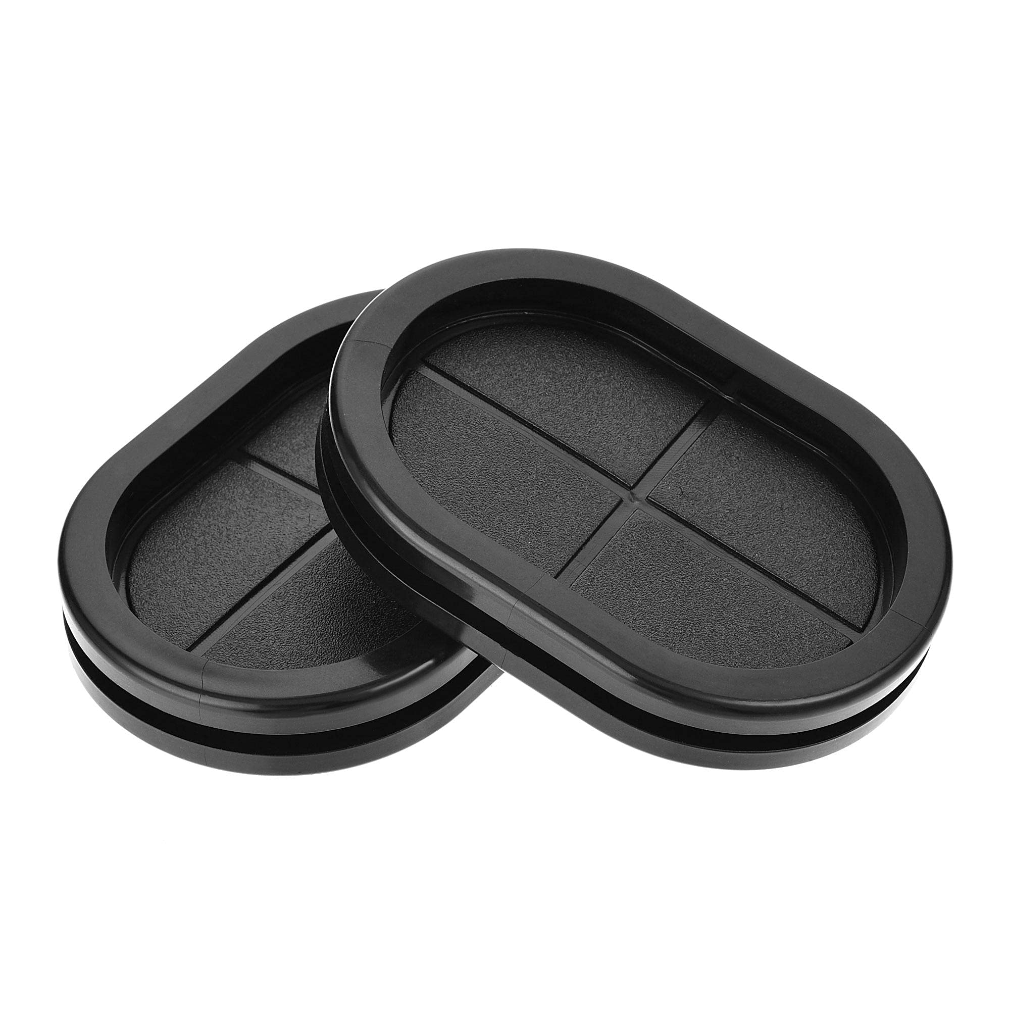 sourcing map Rubber Grommet Oval Double-Sided Mount Size 75 x 50 mm for Wire Protection 10pcs