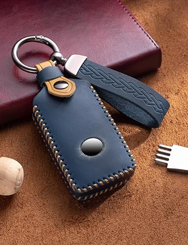 Miniatura 6 de Funda de cuero para llavero de Mazda, funda protectora de llavero inteligente compatible con Mazda 3 Hatchback 2019-2024 para Mazda 6 CX-5 CX-50