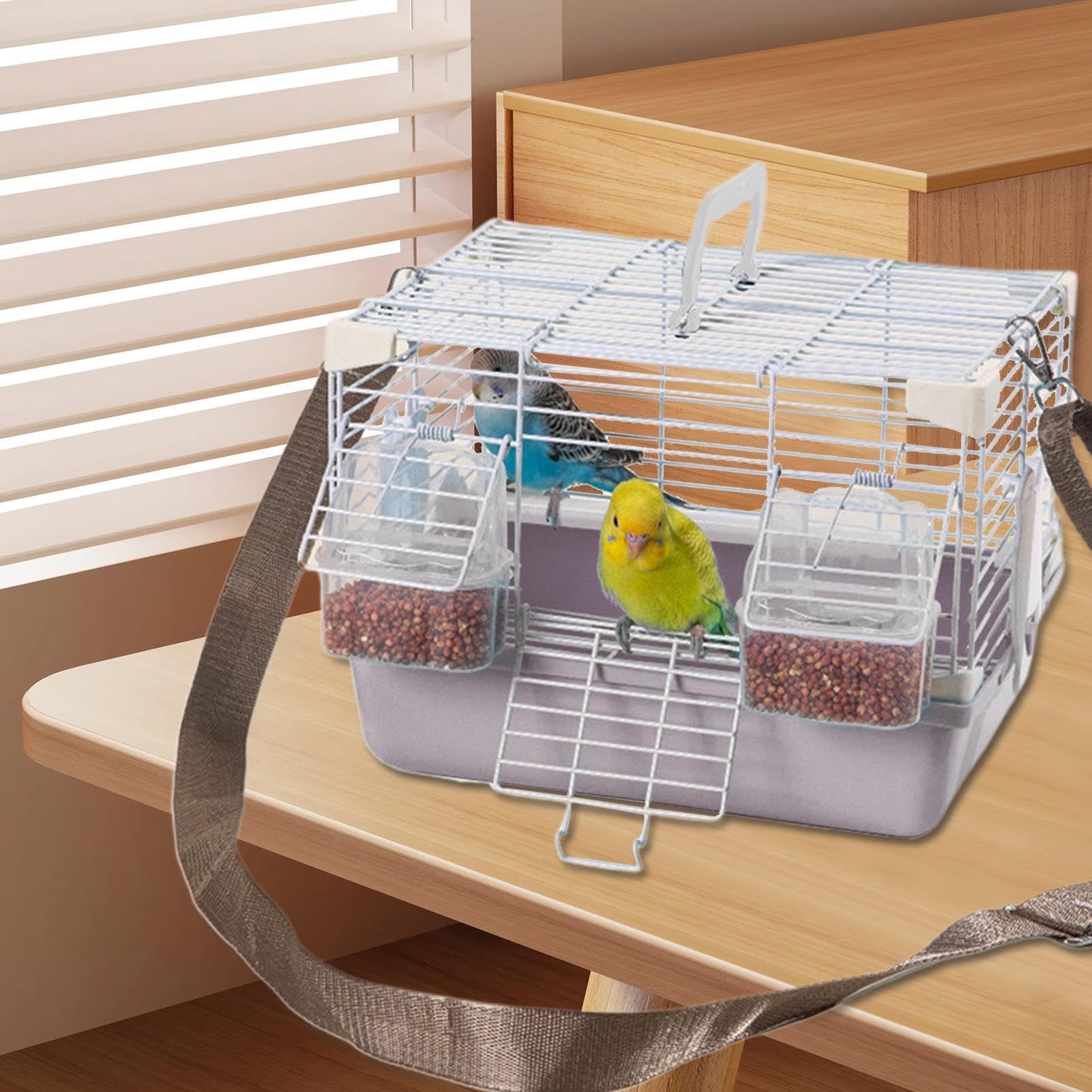 Cage de Transport pour Oiseaux, Cage de Transport Léger pour Petits Oiseaux, Matériel Renforcé pour Petits Animaux - Garde d'animaux, Transport en Exposition Et Visites Vétérinaires Aviaires