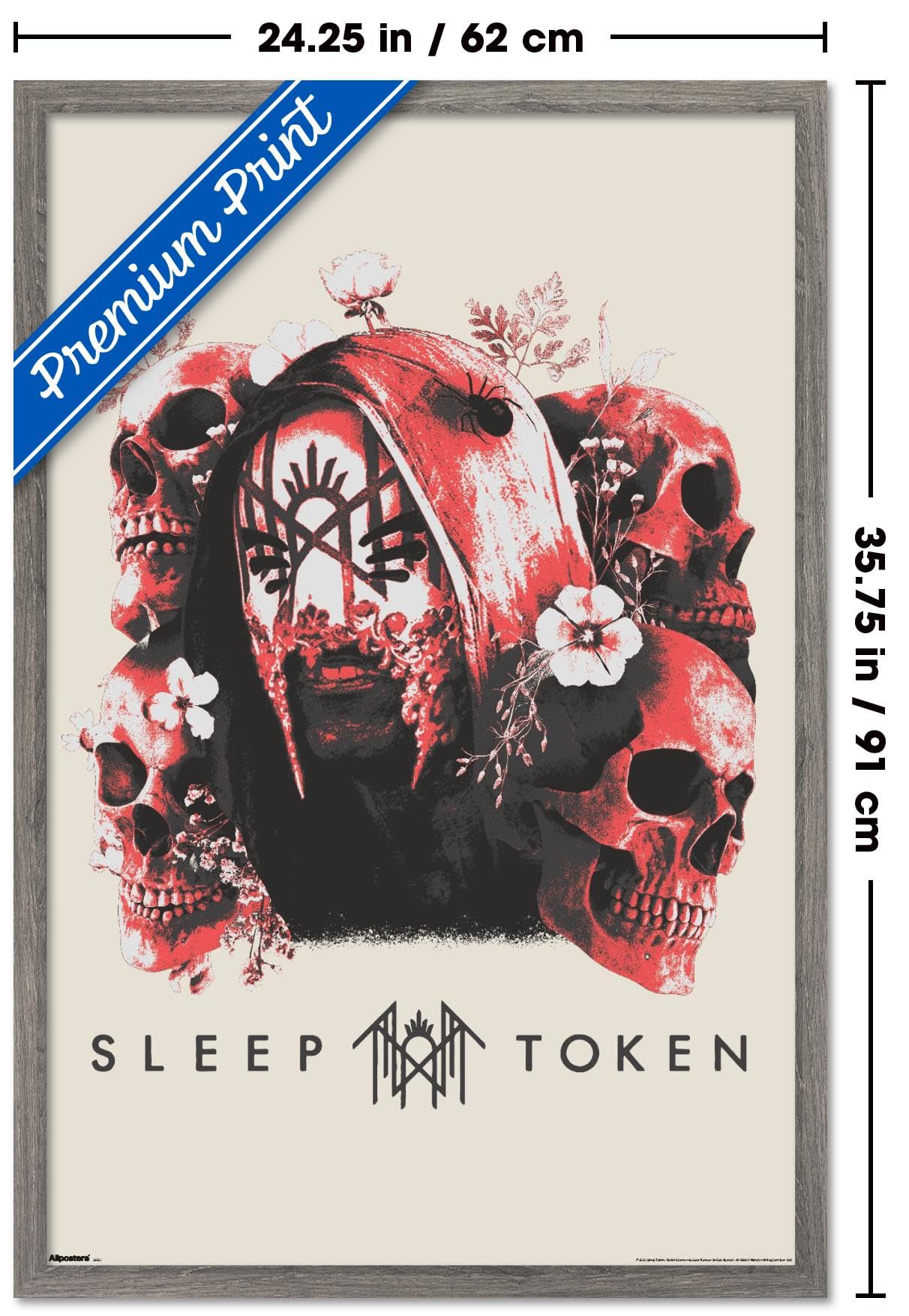 Amazon.com: Sleep Token - Skulls And Flowers Wall Poster, 34L