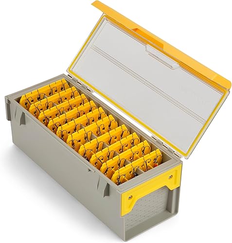 Miniatura 41 de Plano Edge 3700 - Caja de almacenamiento vertical de cebo y cebo espía, gris y amarillo, soporta hasta 52 cebos verticales, caja organizadora