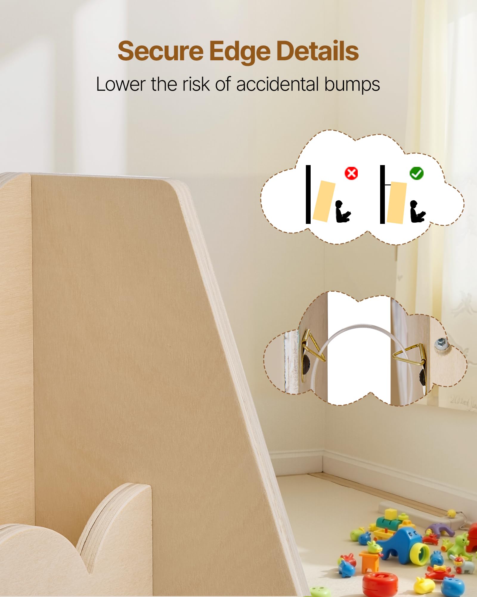 VEVOR Libreria per Bambini Frontale, Libreria per Bambini Porta Libri a 5 Ripiani con 2 Ganci 800 x 300 x 750 mm, per Cameretta dei Bambini, Soggiorno, Cameretta di Gioco