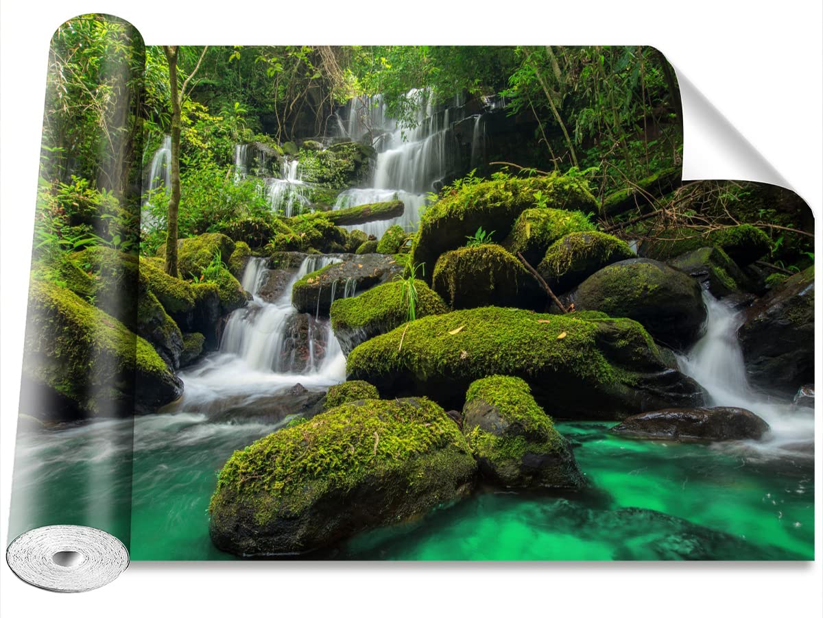 Papier peint cascade dans la jungle Tulup 208x146 cm pour décoration murale de maison
