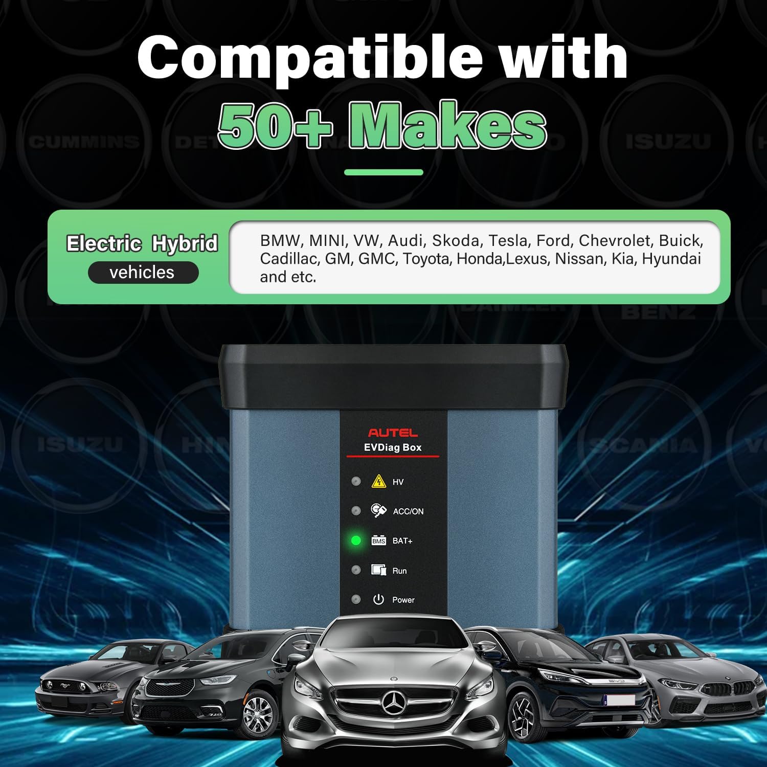 Autel MaxiSYS EV Box Upgrade Kit, 2026 Fit Ultra S2 MS919S2 UltraADAS MSUltra MS919 MS909, Same EV Adapters in UltraEV, Full Electric Vehicle Diagnostics, High-Voltage System & Battery Pack Analysis