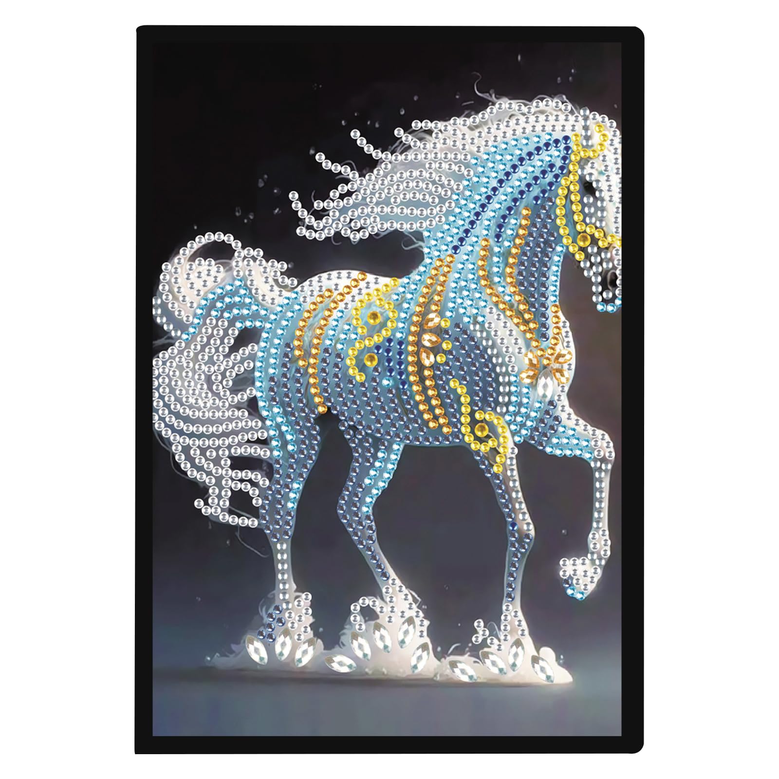 DCIDBEI Diamond Painting Notebook A5 Blank Diamond Painting Notebook Diamond Painting Notebook Diamond Painting Notebook Sketchbook Diary for Student Office School Supplies (50 Sheets) (Horse) โ image 1