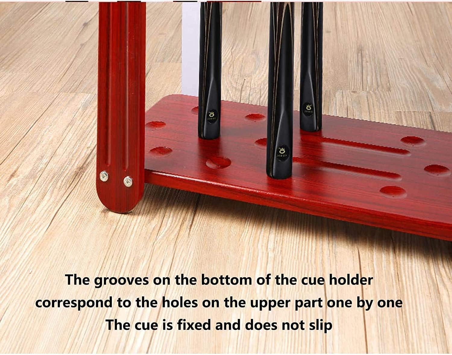 Pool Cue Rack, Pool Sticks Holder,Billiards Pool Cue Rack Floor Ball Cue Standing Rack Holds 18 Cues Easy to Assemble Fishing Rod Rack Pool Cue Stick Holder GYL240629(Size:18 Holes)