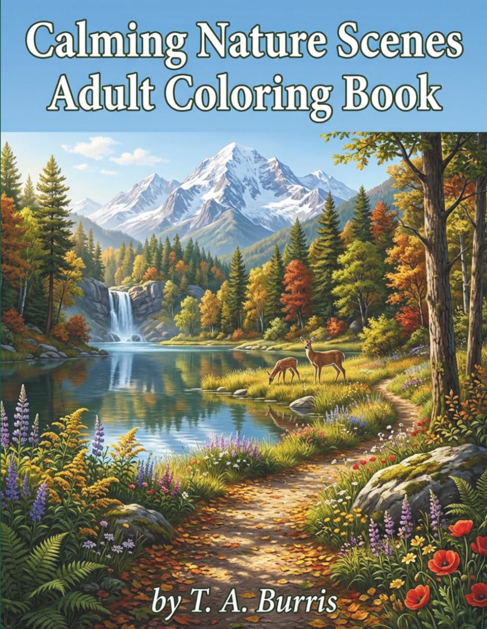 Calming Nature Scenes Adult Coloring Book