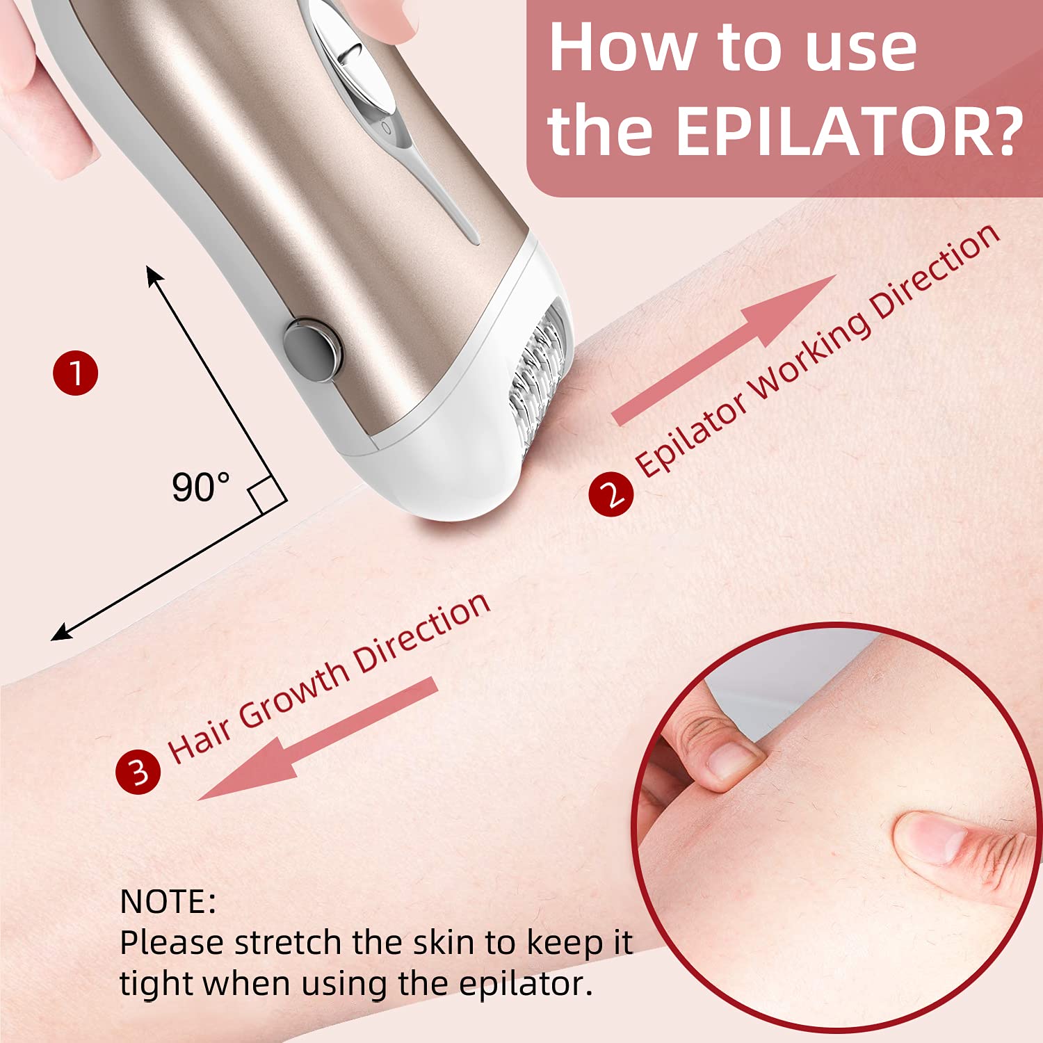 Buy Epilator for Women, Cordless Depilator for Women, Rechargeable Lady