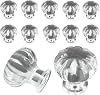 12Pcs Acrylic Mini Knobs, Pumpkin Tiny Drawer Knobs Clear Small Knobs for Jewelry Box, Gift Case and Makeup Box