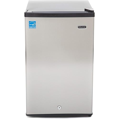 Whynter CUF-301SS Energy Star 3.0 Cubic feet Upright Freezer, Stainless Steel-3, 21"D x 19.5"W x 33.5"H, Black