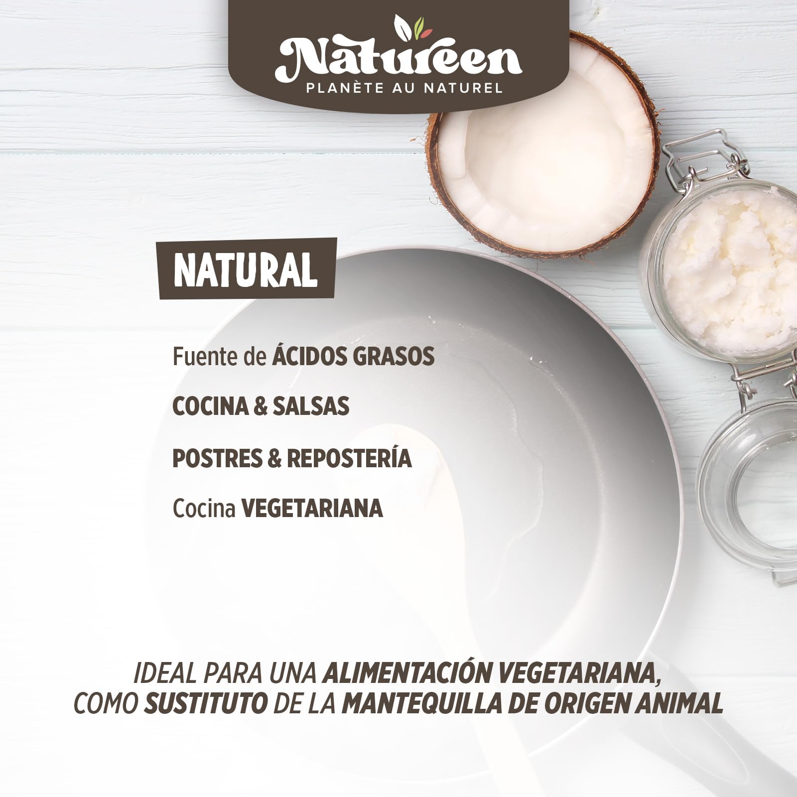 Aceite de Coco Virgen Orgánico 1 L Prensado en Frío Virgen Extra
