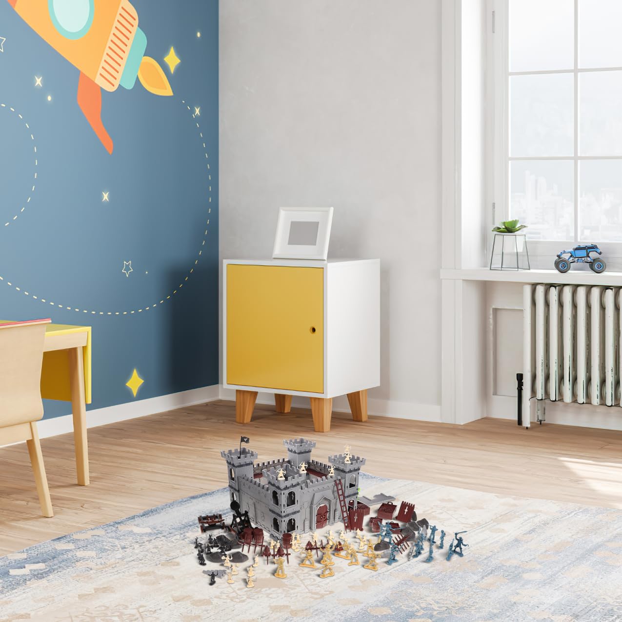 Set Castello Modellino da Assemblare, 310 Pezzi, Plastica | Tema Pirata, Sacchetto Incluso, per Uso Decorativo ed Educativo, 1 Confezione