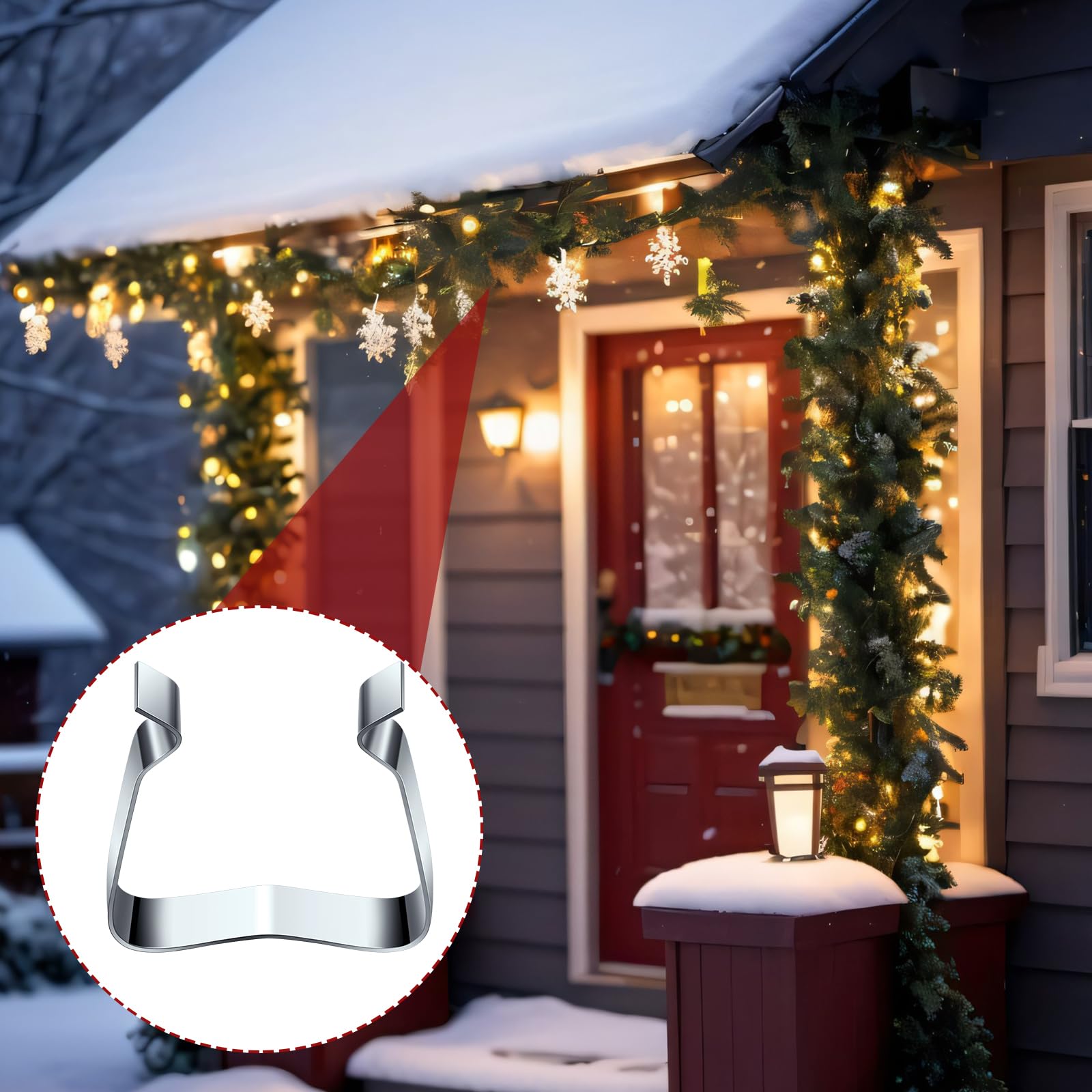 Weihnachtslicht-Clips 50 Stück – Für Dachrinne & Fassade, 4,8 Cm Breit, Passend Für 2,5–4,8 Cm Dicke