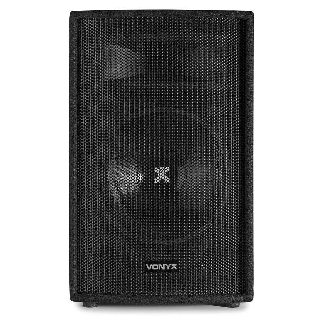 VONYX Pack SL10-2 × Enceintes Passives 10″ (1000 W Max) | Sono DJ Bar & Animation Pro | Haut-parleurs 2-Voies avec Poignées et Montage sur Pied