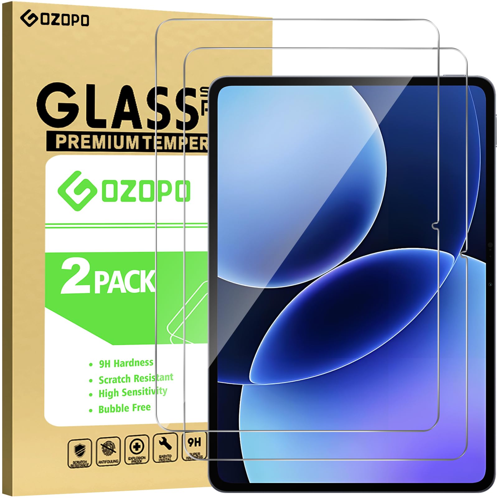 NEW'C 2 Stuks, Screen Protector voor Xiaomi Pad 7, Pad 7 Pro Gehard Glass Schermbeschermer - Luchtbelvrij - Ultrabestendig (0,33 mm HD Ultra transparant) 9H hardheid glas