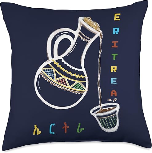 Miniatura 5 de ManarGallery Love Eritrea Jabena Habesha Coffee Pride Eritrean - Almohada de 16 x 16 pulgadas, multicolor