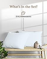 Vista 2 de Juego de 2 fundas de almohada de 1000 hilos, 100 % algodón egipcio, con tejido de satén y algodón de fibra larga y tejido satinado, suaves