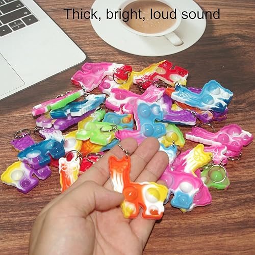 Miniatura 3 de Paquete de 100 juguetes para ansiedad con diseño de animales de alpaca y llama, juguetes sensoriales para autismo y necesidades especiales, regalo