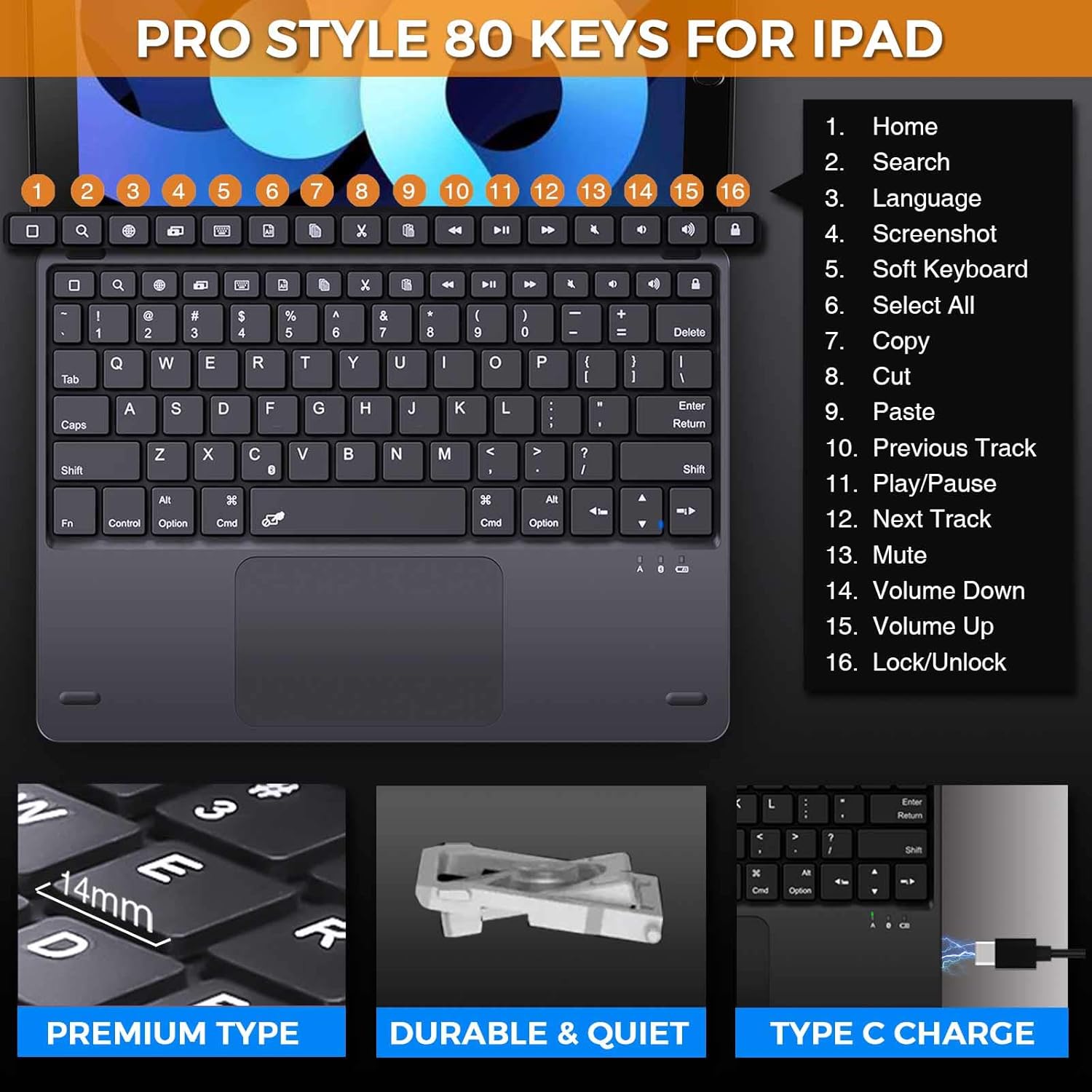 Suреr Dеаl Prоduсt Keyboard Case for iPad 8th Gen (2020) / 7th Gen (2019) 10.2 Inch, iPad Keyboard Case with Touchpad, Bluetooth Wireless iPad Keyboard for iPad Air 3rd Gen/Pro 10.5