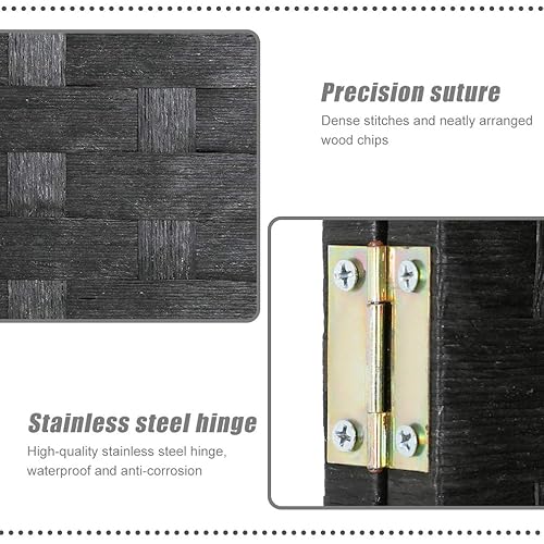 Miniatura 2 de Divisor de madera con 4 paneles de divisores de madera plegable portátil para interiores y muebles de interior marco de división para decoración del