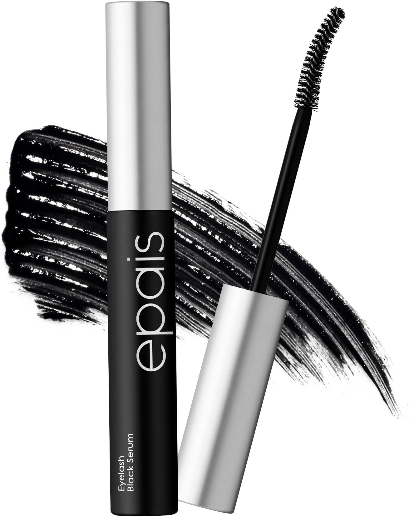Epais Eyelash Black Tinted Serum, 2-in-1 Lash Growth Enhancer and Tinting Treatment, 7 Peptides and Biotin Formula for Longer Thicker Lashes, Charcoal-Based Black Food Complex, Korean Lash Care