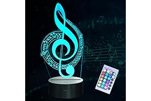 Charming 3D Music Note Decor: A Symphony of Light and Melody