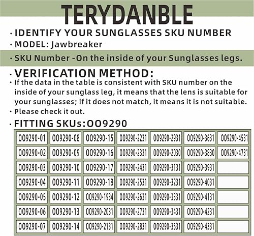Miniatura 6 de TERYDANBLE Lentes compatiblesde repuesto para Oakley Jawbreaker con 4 colores