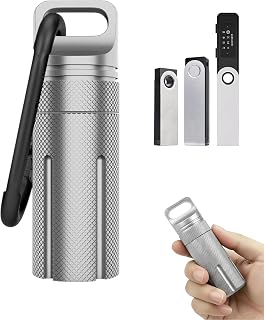 1 pezzo Custodia in lega di alluminio, compatibile con Ledger Nano X/S Plus, Ledger Nano S Plus impermeabile e resistente agli urti, custodia sicura per portafoglio a freddo Cryptocurrency