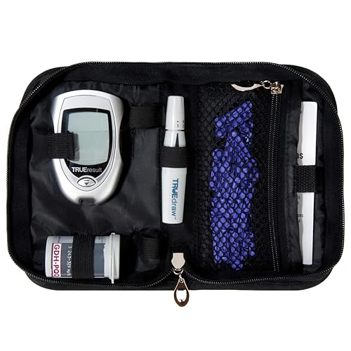 Estuche para kit de prueba de diabetes, bolsa de almacenamiento para medidor de glucosa en sangre, organizador de viaje para medicina de diabetes,
