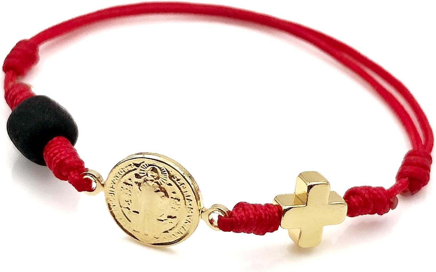 St Benedict Red String Bracelet for de New Family Member Genuine Azabache Jet Stone Welcome to the World - Image 6