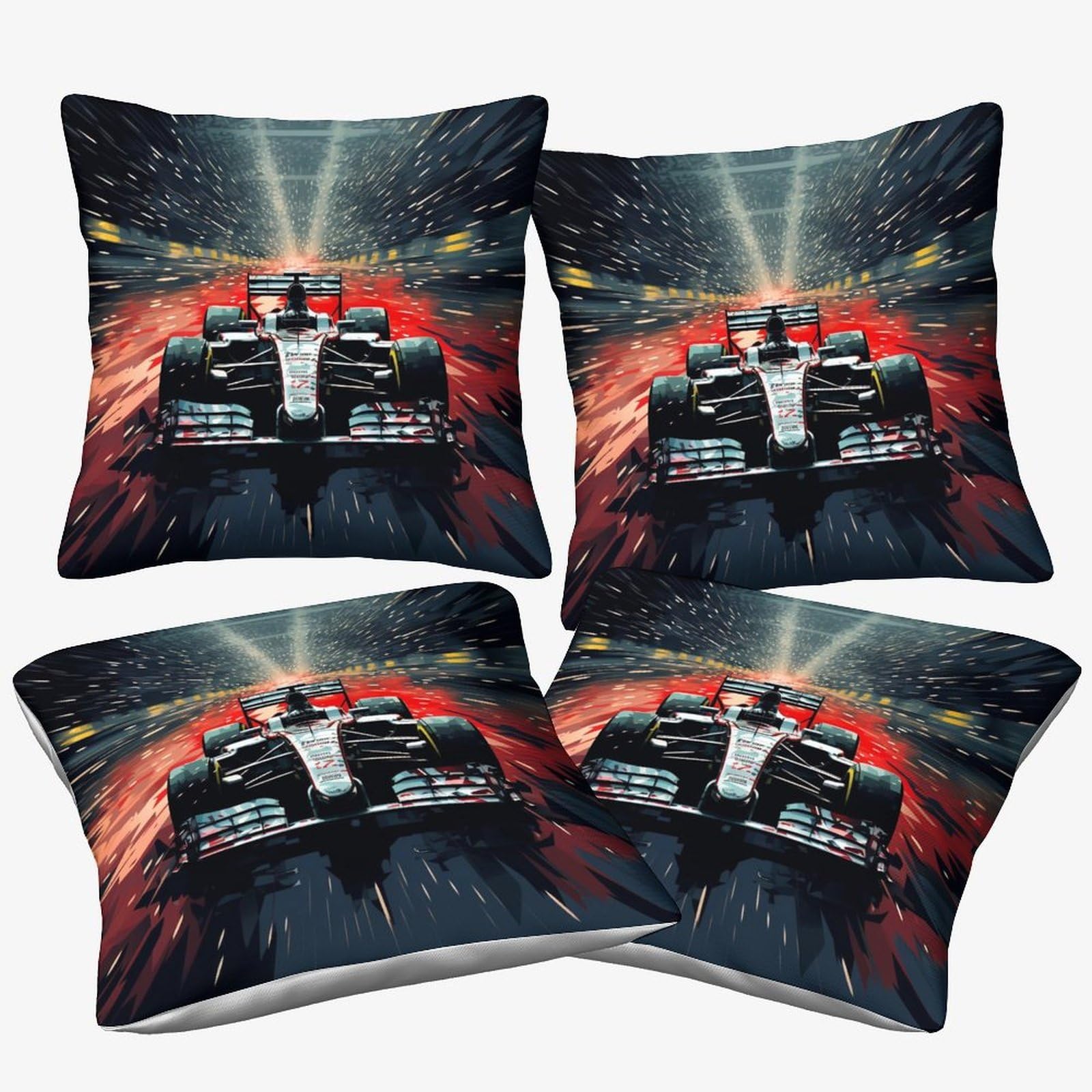 Dafufbw Formulaa Racing-10 Pit Stop Cushion Cover 45X45cm, 4Pcs Formulaa Racing Throw Pillow Cover For Couch Sofa Home Decor, Microfiber