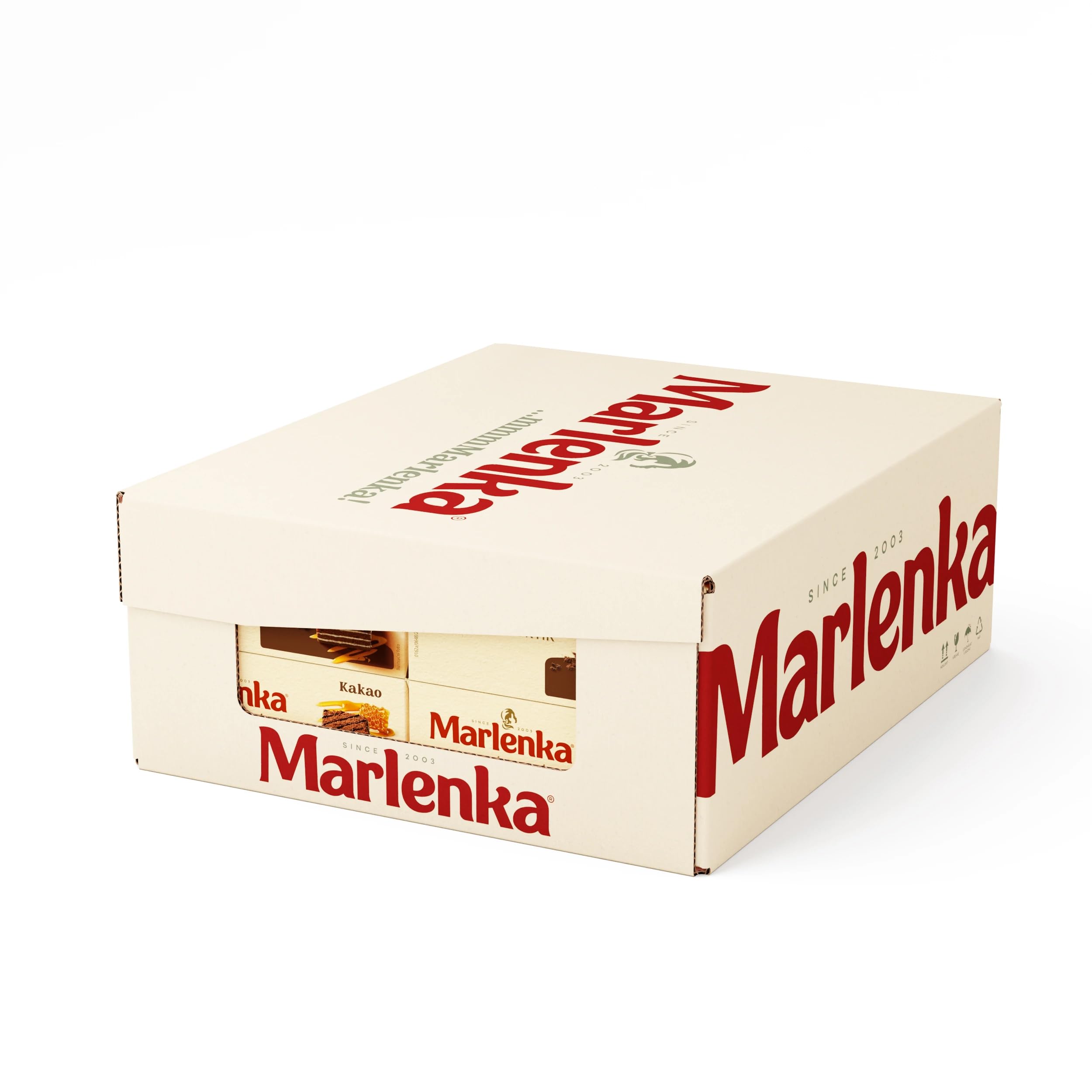 MARLENKA® Honigkuchen mit Kakao, Traditionelles armenisches Dessert, 16x100g Familienpackung, Lange Haltbarkeit, Ohne Konservierungsstoffe
