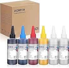 Aomya DTF Ink Lot de 6 recharges d'encre de Transfert Thermique pour imprimantes Epsn ET8550, ET-8500, L1800, L805, XP-15000, R1390, R2000, R2400, P400, P800, Toutes Les imprimantes DTF, 600 ML